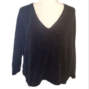 Express Black Chunky Crop Sweater Large